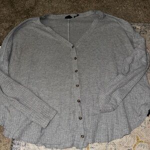 Gray Button-Up Shirt